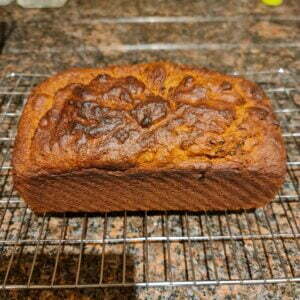 the cooked banana bread