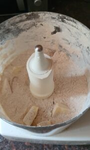 Ingredients for pastry in blender