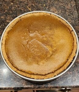 the cooked pumkin pie