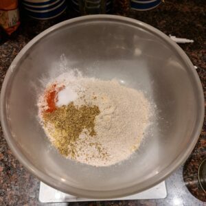 Flour and other dry ingredients
