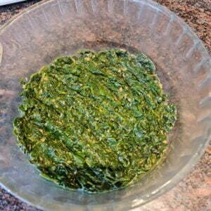 Pan fried spinach with garlic