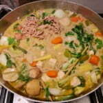 The finished soup ready to serve