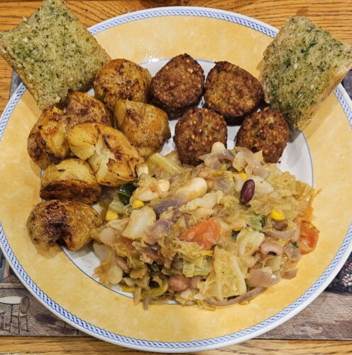 spicy Congolese leek & cabbage