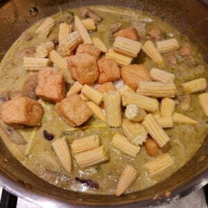 adding in the baby corn