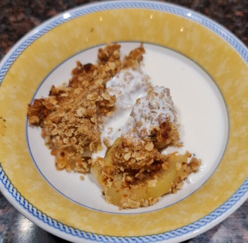 tasty & healthy apple crumble