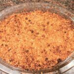 Apple crumble fresh from the oven