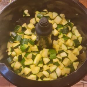 actifrying the courgettes