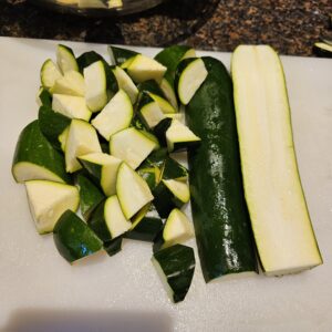 chopped courgette