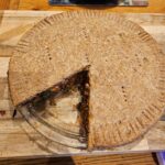 vegan spinach & Lentil Pie cut