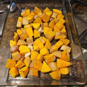 butternut squash soft & partially roasted