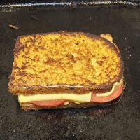 vegan panfried eggy cheese sandwich