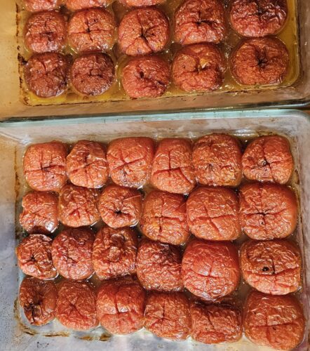 nicely browned & roasted tomatoes