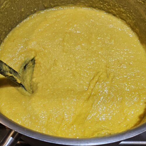 Curried butternut squash & lentil soup